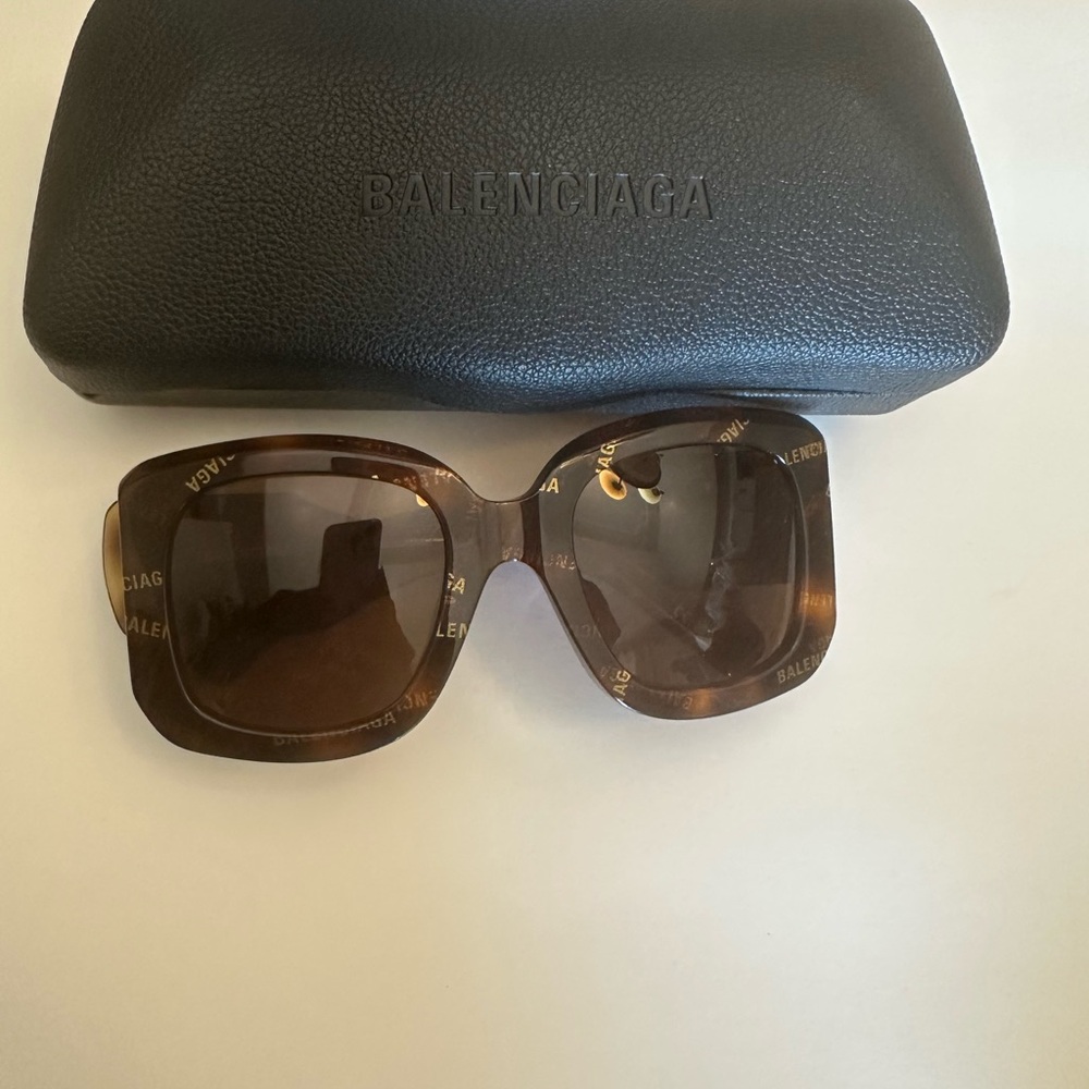 Balenciaga Tortoise Shell Sunglasses